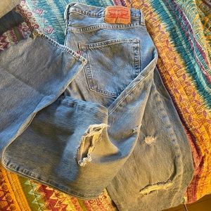 501 jeans with holes